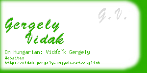 gergely vidak business card